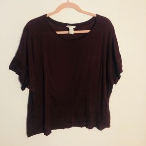 Burgundy Loose Fit T-Shirt